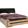 CORINO King Size Bed 160 with a Bench MEBIN (Natural Oak / Black)