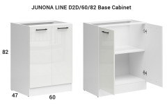 JUNONA LINE 240 BBL Kitchen Set White Gloss