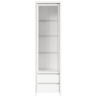 REG1W2S KASPIAN BRW (white) Glass-Fronted Cabinet (White)