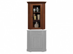 ENAD1WN KENT BRW Corner Glass-Fronted Cabinet (Top Unit)