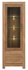 REG1W2S/20/7 GENT BRW Glass-Fronted Cabinet