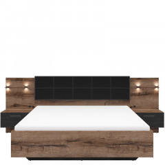 LOZ/160/B KASSEL BRW Bed with Storage and a Lifting Mechanism