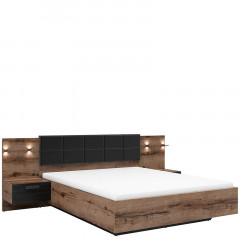 LOZ/160/B KASSEL BRW Bed with Storage and a Lifting Mechanism