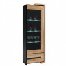 CORINO 1DS1SZ Right Glass-Fronted Cabinet MEBIN (Natural Oak / Black)