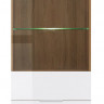 REG1W1D ZELE BRW Glass-Fronted Cabinet (Wotan Oak / White Gloss)