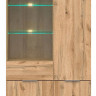 REG1W3D ZELE BRW Glass-Fronted Cabinet (Wotan Oak)