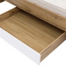 SZU ZELE BRW Bed Drawer (Wotan Oak / White Gloss)