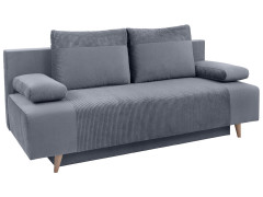 LEON LUX 3DL BRW 3 Seater Sofa Bed Grey