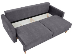 TORENT LUX 3DL BRW 3 Seater Sofa Bed Grey Vogue 16