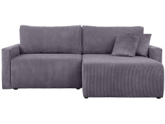 RUFIO LUX 2DL BRW Corner Sofa Bed Grey