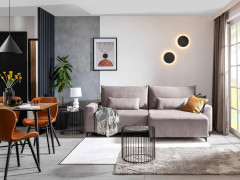 KAMARI LUX 2DL BRW Corner Sofa Bed Beige