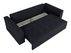 ROYAL IV MEGA LUX 3DL BRW 3 Seater Sofa Bed Black