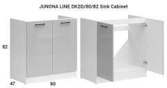 JUNONA LINE 180 BBL Kitchen Set Grey Gloss