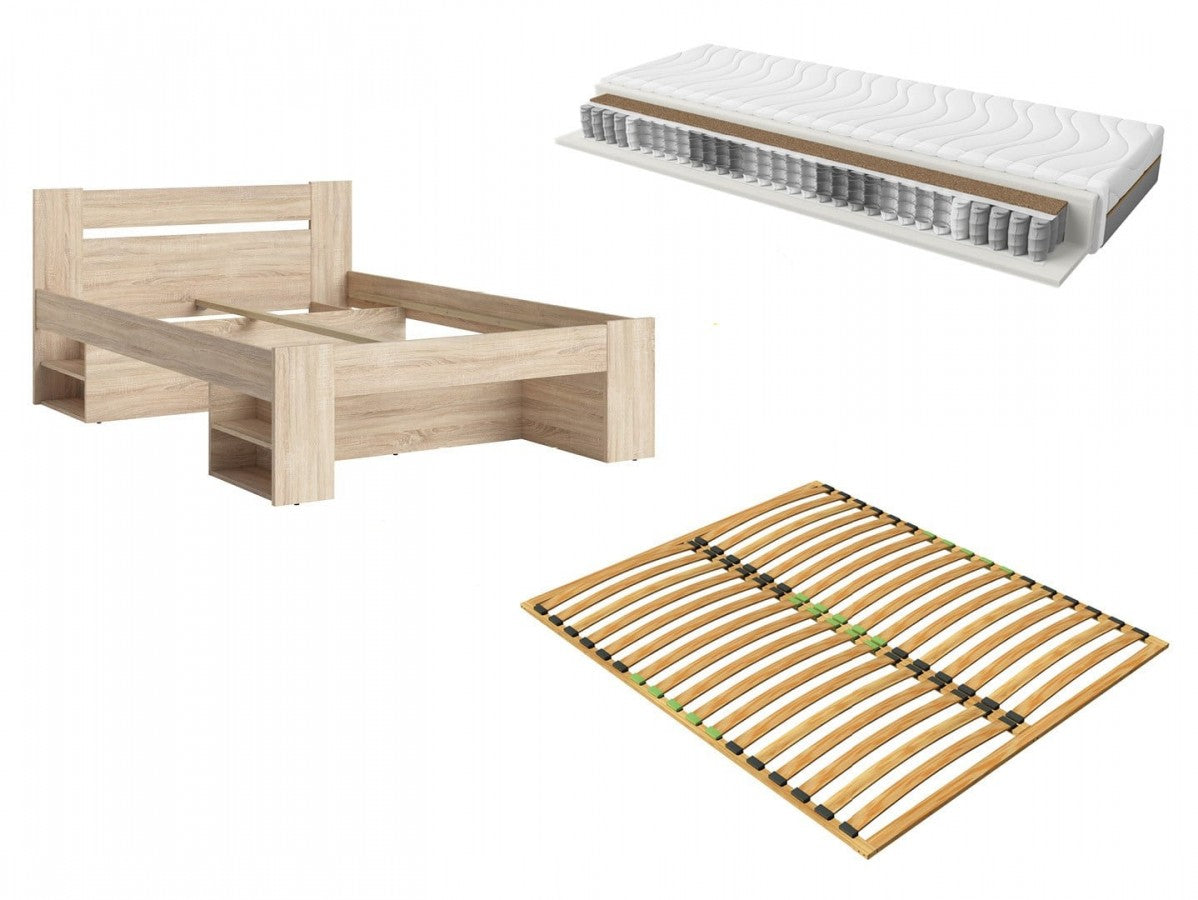 Bed set 160 Nepo Plus, slatted base and Ceres mattress