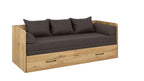 Bed set 80/160 Tetrix with mattress, headboards and cushions Carbo