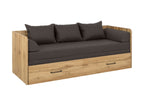 Bed set 80/160 Tetrix with mattress, headboards and cushions Carbo