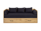 Bed set 80/160 Tetrix with mattress, headboards and cushions Carbo