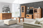 Mesa de comedor extensible de terciopelo 160-250 cm – Roble rústico, madera maciza, Szynaka