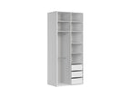 Double-door wardrobe Flex 100 cm white/Mauvella oak