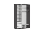 Sliding wardrobe Flex 150 cm with mirror graphite/Artisan oak