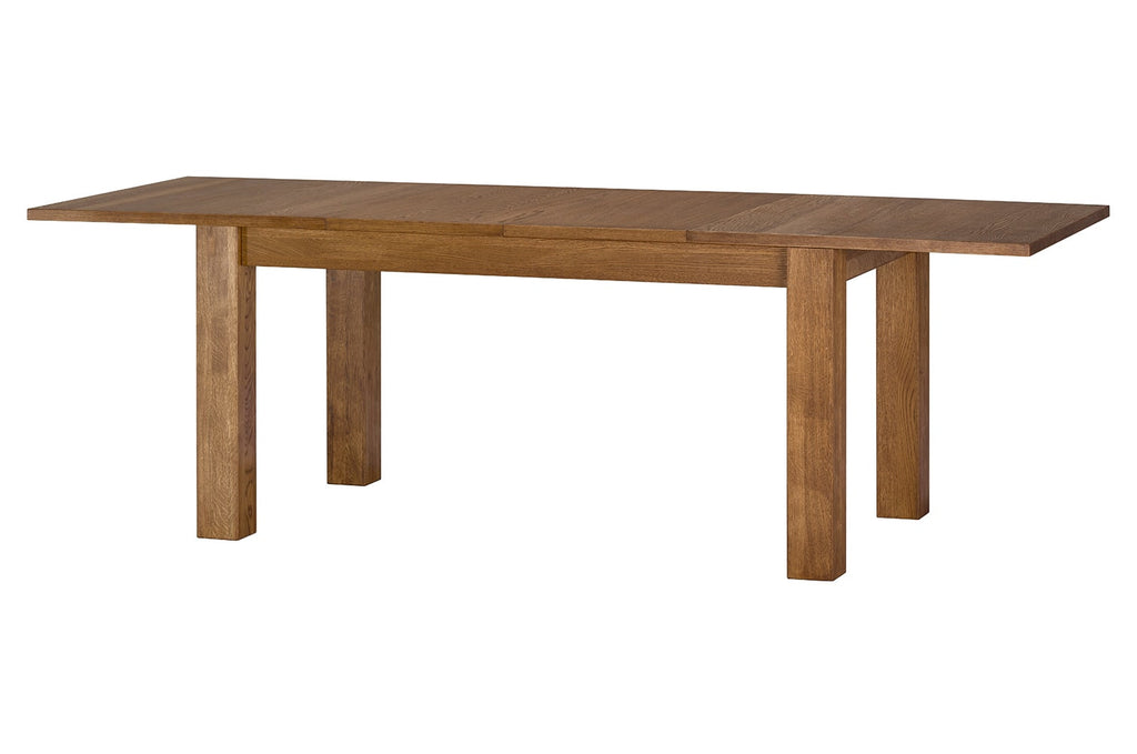 Mesa de comedor extensible de terciopelo 160-250 cm – Roble rústico, madera maciza, Szynaka
