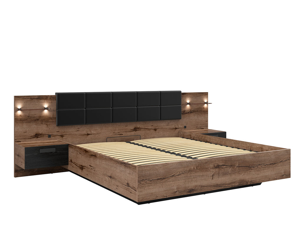 Kassel 160 bed set with bedside cabinets